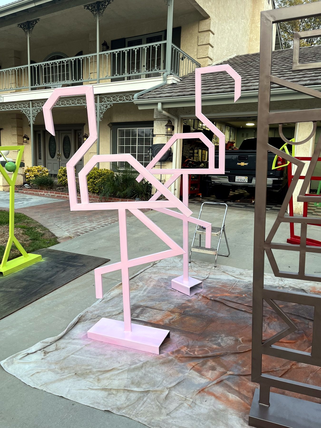 Pink Contour by Mid Century Metal